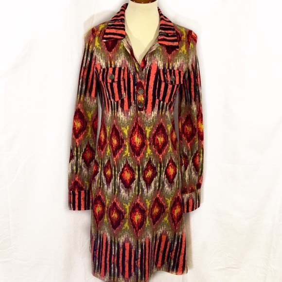 Uncle Frank Dresses & Skirts - UNCLE FRANK 1/2 BUTTON DOWN LONG SLEEVE DRESS